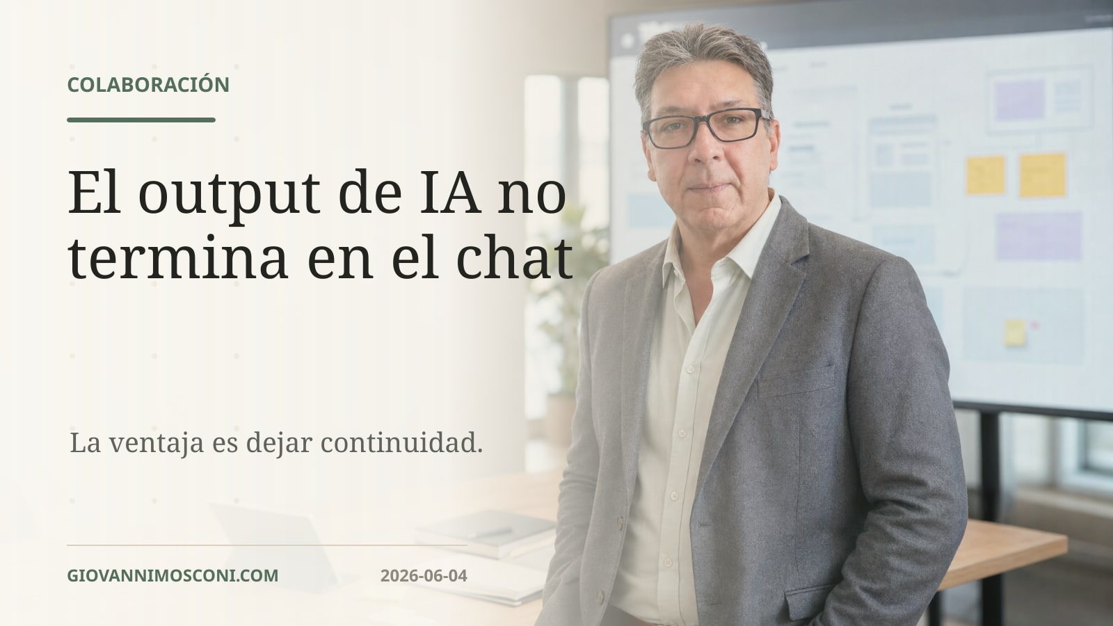 Imagen editorial para El output de IA no termina en el chat