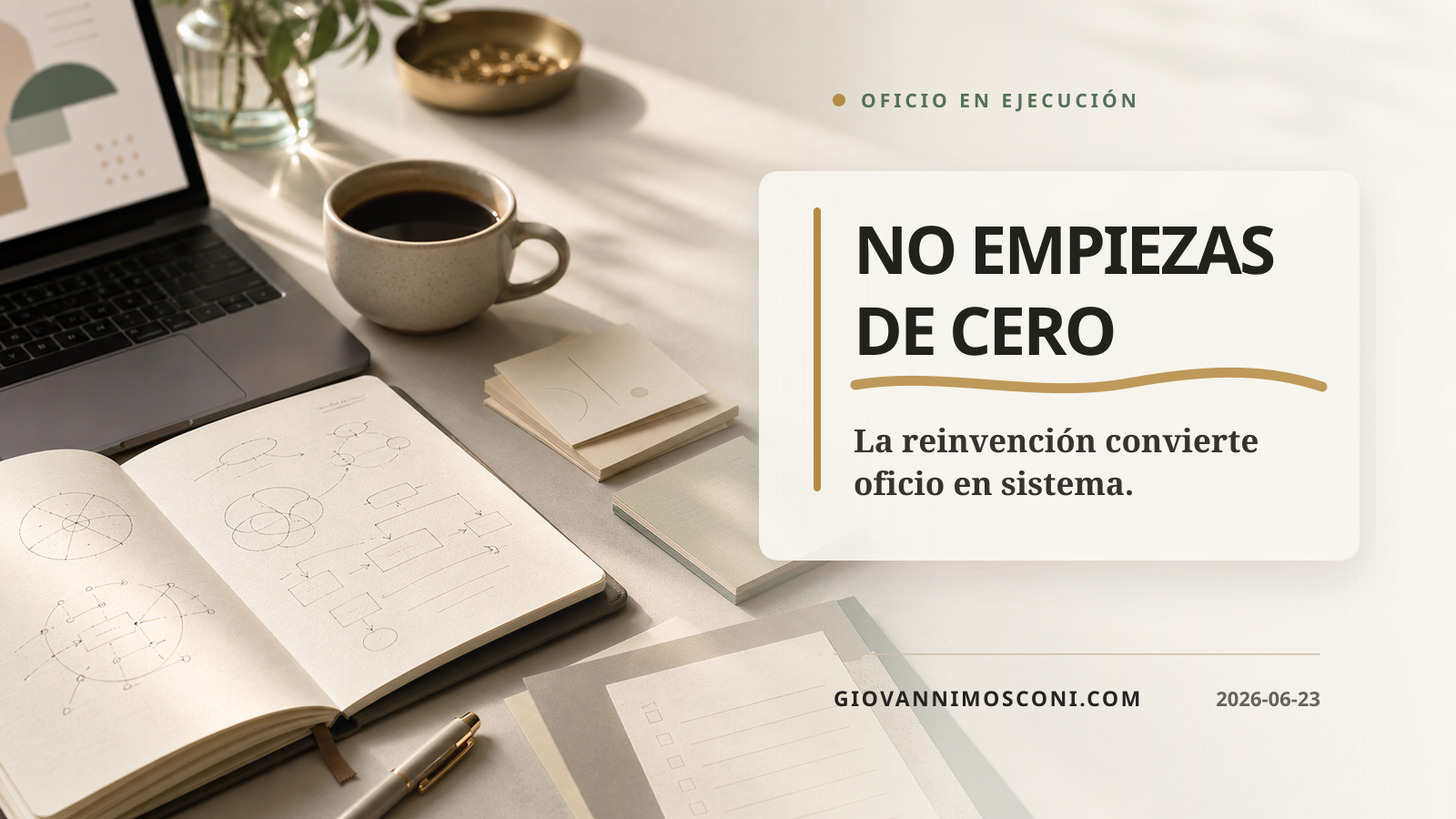 Imagen editorial para Reinventarse no es empezar de cero
