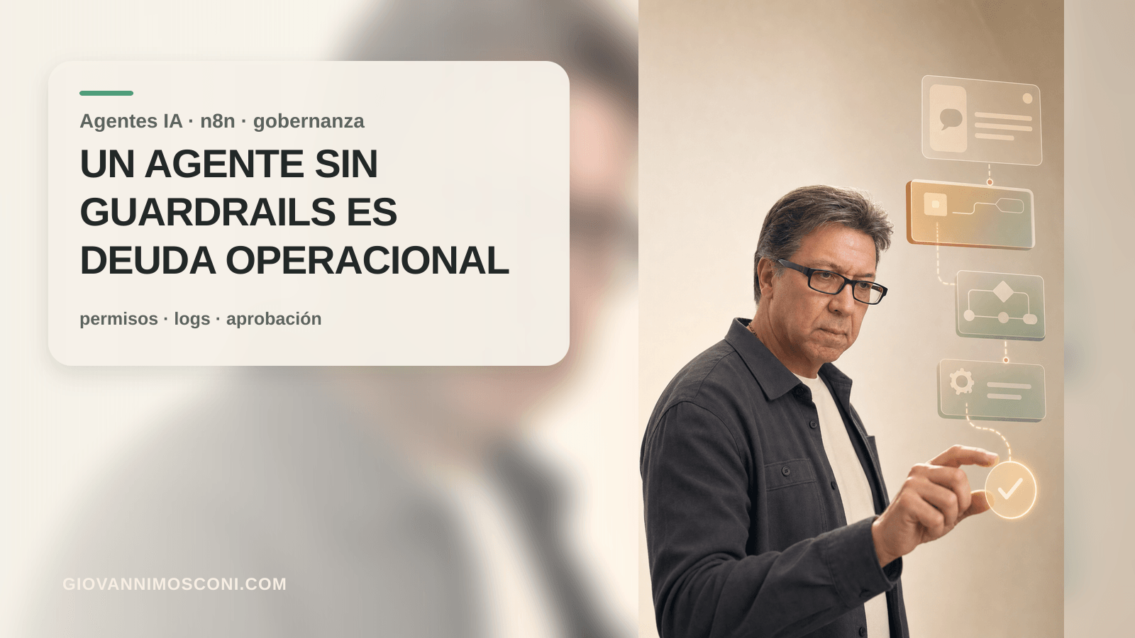 Imagen editorial para Un agente sin guardrails es deuda operacional