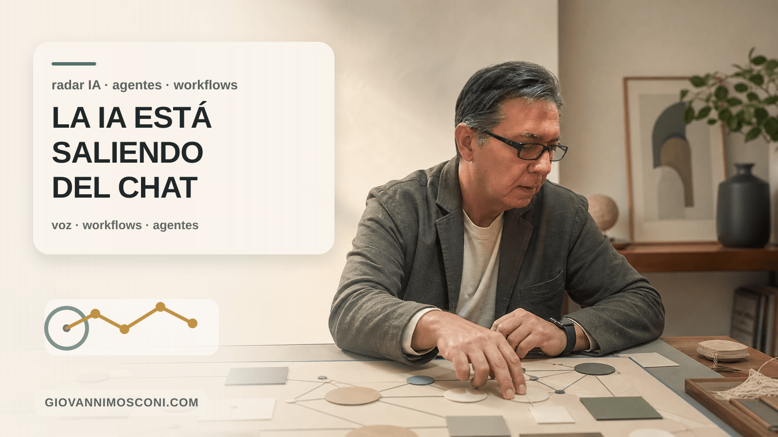 Imagen editorial para La IA está saliendo del chat